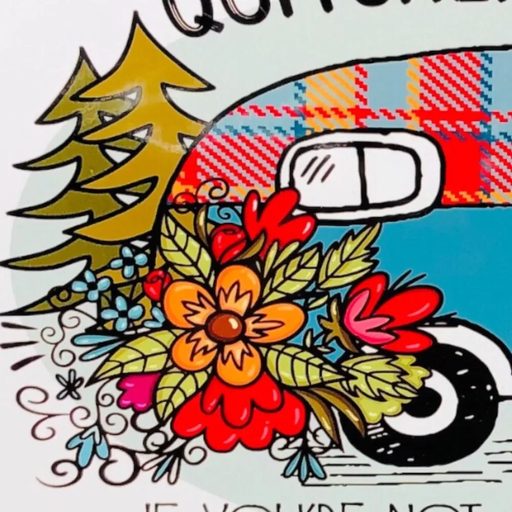 Funny Tin Sign Happy Camper Quitcherbitchen RV Decor Gift Outdoor Humor Man Cave